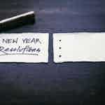 new year's resolution written on paper